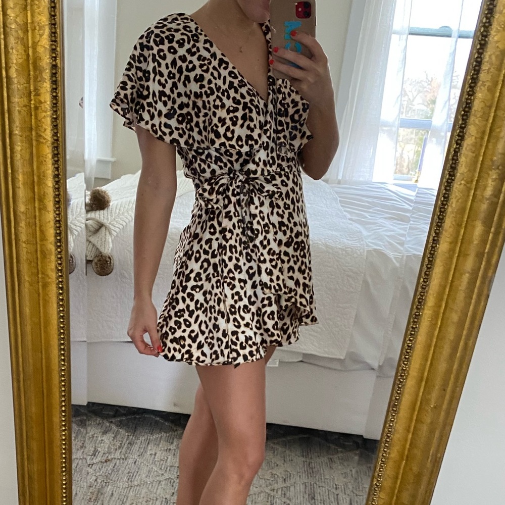 Silky printed romper